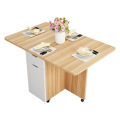 150*80cm New creative solid wood folding movable dining table living room kitchen stuff storage home furniture free shipping