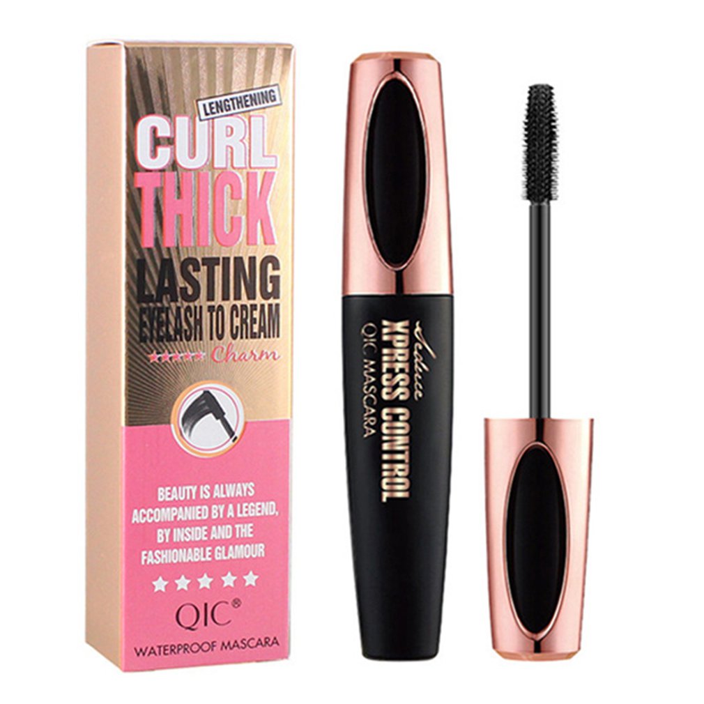 Membrane Plumping Mascara Waterproof Natural Thick And Long Curling Mascara Silicone Brush Head 4D Mascara