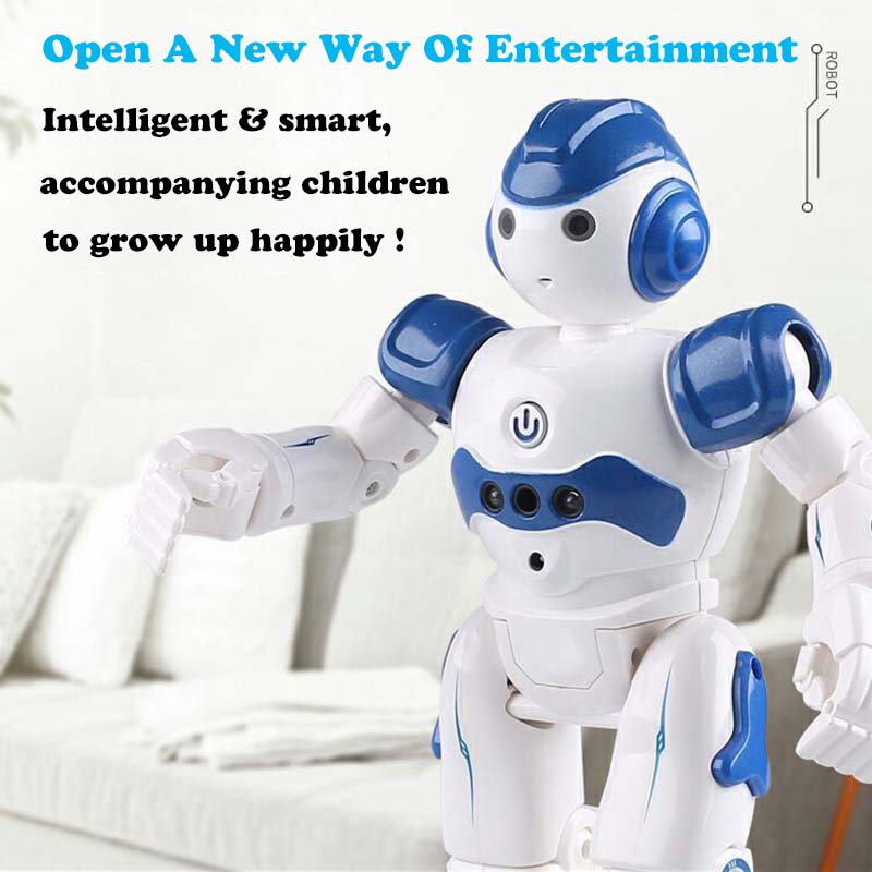 Educational Intelligent RC Robot Toys For Children USB Charging Remote Control Programmable Robotics Toy Kids Birthday Gifts