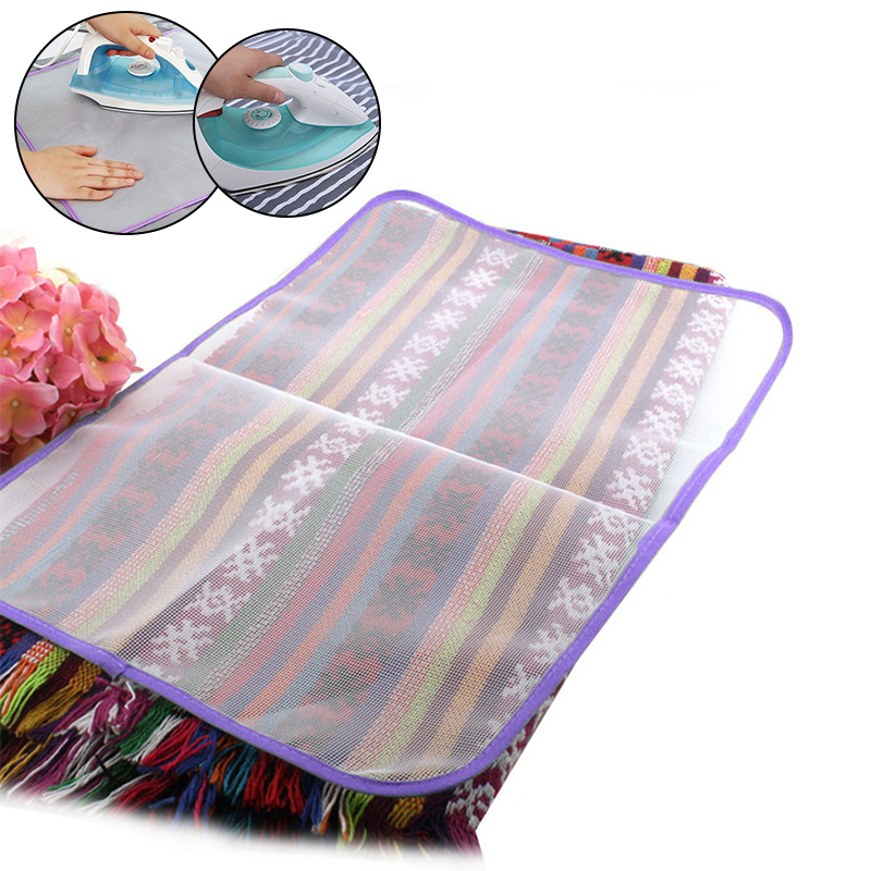 Ironing Mat Against Pressing Pad Ironing Cloth Guard Net Mesh Protective Insulation Ironing Board Cover Random Color