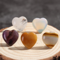 1PC Natural Quartz Heart Shape Crystal Reiki Minerals Chakra Healing Stone Handmade Jewelry Gemstones Pendant Gift Home Decor