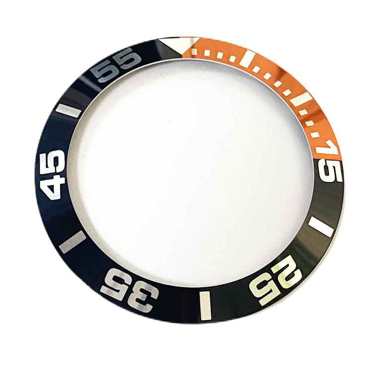 black and orange watch bezel 