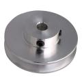 Silver Aluminum Alloy 41x16MM Single Groove 6-12MM Fixed Bore Pulley for Motor Shaft 3-5MM PU Round Belt