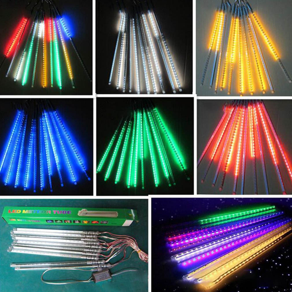 30Cm Double-Sided Patch Meteor Shower Lamp Set Led Light Strip Decorative Lights Lantern Outdoor Waterproof Tube