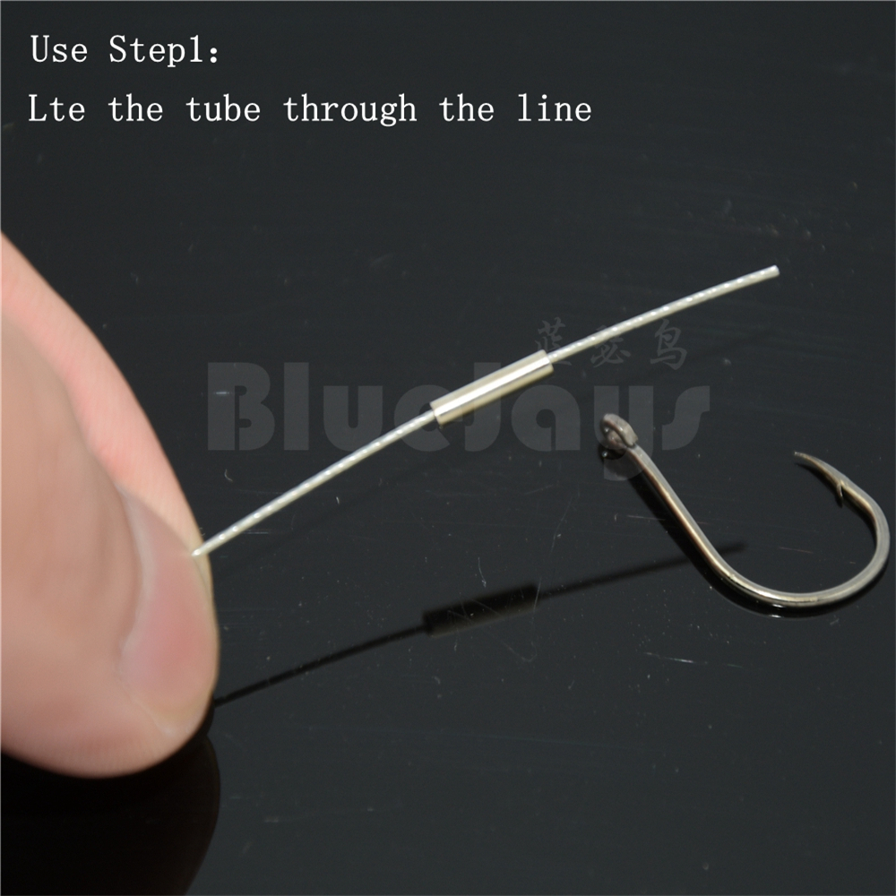 LOTITONG 100pcs/lot fishing stainless steel fishing line Crimp sleeve copper tube 0.8mm-3.4mm sea fishing accessories line tube