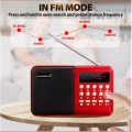 ZK40 K9 Mini Portable Radio Handheld Digital FM USB TF MP3 Player Speaker Rechargeable