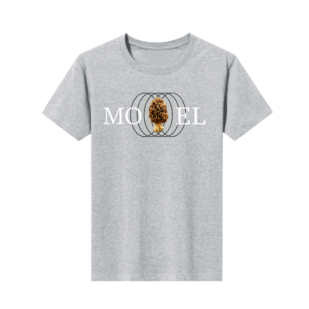 o-neck print new t-shirt morel mushroom Top mens custom made short-sleeved Cotton