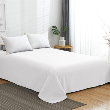 1Pc Solid Color Flat Sheet Queen King Size Bedsheet 100%Cotton Bedding Sheet Soft and comfortable Hotel Home Bed Sheet