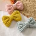 1PC Candy Color Bow Hairpin Soft Cotton Cute Baby Girls Knotted BB Clip Hair Clip Korean Sweet Barrettes Pink Hair Accessories