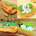 Funny Hot Dog Bed Pet Lounger Doggie Bed Kennel Cat Puppy Warm Soft House Warm Sofa Mat Basket Blanket Hotdog Beds Sleeping Bag