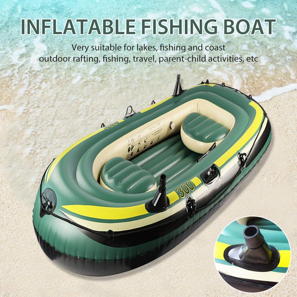 2.0m/2.2m Inflatable Boat Set Heavy Duty Fishing Drifting Inflatable PVC Kayak Canoe Set for 2-3 people