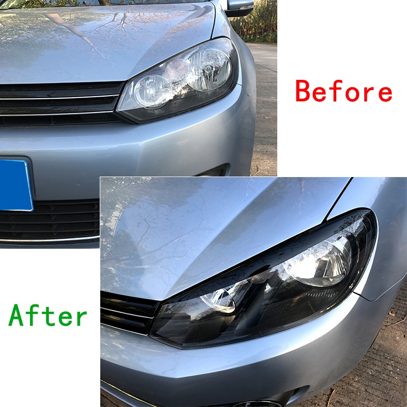 Car Headlight Eyebrow Sticker Decoration For Volkswagen Golf 6 Mk6 Vi Accessories Car Styling