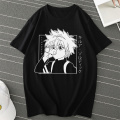 Men Women T-shirt Tops Kawaii Hunter X Hunter Tshirt Killua Zoldyck T-shirt Crew Neck Fitted Soft Anime Manga Tee Shirt Clothes