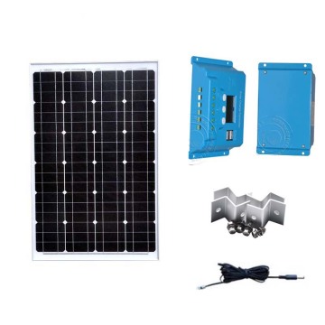 Diy Solar Kit 12v 60w 10Amp Solar Charge Controller 12v/24v LCD PWM Light System Caravan Camping Car RV Motorhome Phone Lamp