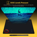 Professional Graphics Drawing Tablet Writing Board Controller Knob 8192 Levels Battery-Free Stylus Support PC/Laptop Connection