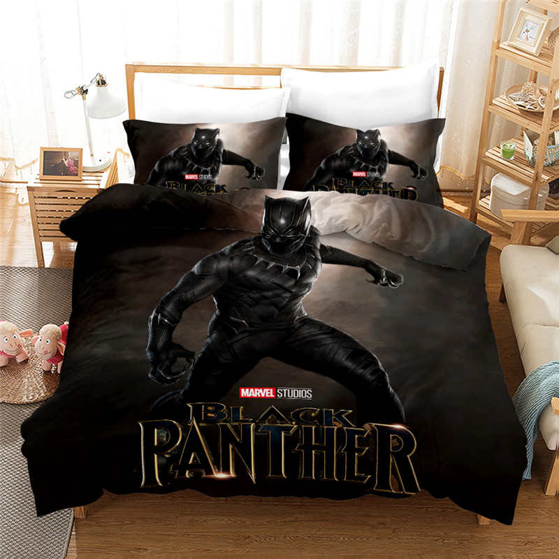 The Avengers Black Panther Bedding Sets Twin Size Quilt Duvet Covers set for Kid Bedroom Boys Bed linen 3d print Home Textile