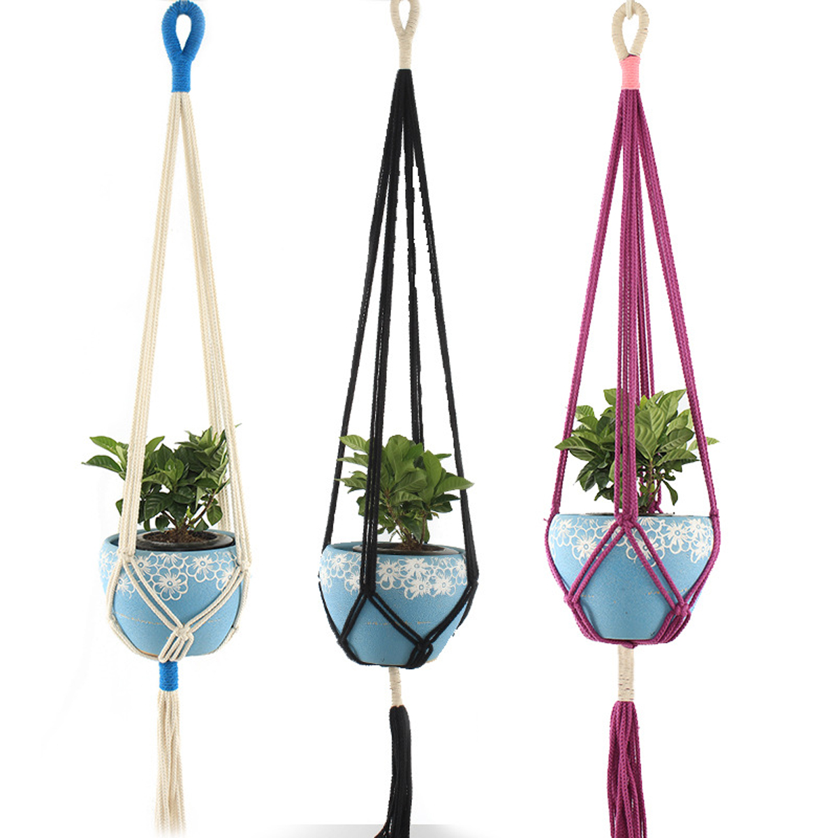 Hot Sale Plant Hanger Flower Pot Hanging Basket Support Heavy Weight Outdoor Indoor Garden Home Hemp Rope