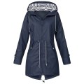 Dropship Women Raincoat Transition Jacket Sunset Long Autumn Winter Rain Coat Hiking Outdoor Camping Windproof Jacket Coats