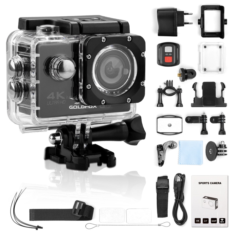 Ultra HD 4K Action Camera WiFi 2.0" 1080P Remote Control 170D Underwater Go Waterproof Pro Sport Helmet Video Recording Camera