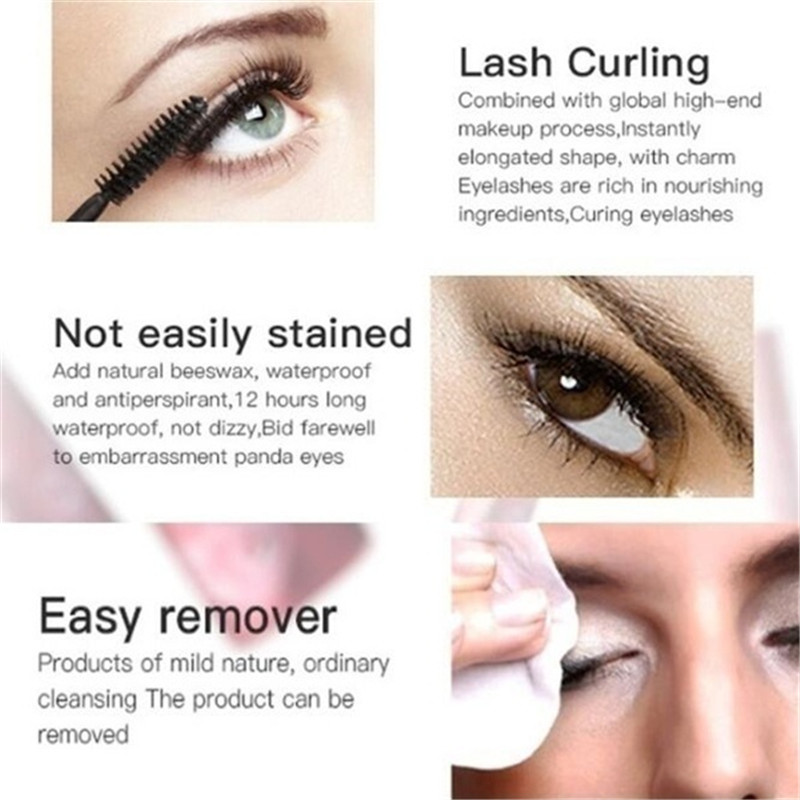 4D Silk Fiber Lash Mascara Makeup Eyes Waterproof Volume False Eyelashes Curling Thick Black For Rimel Lashes Cosmetics Maskara