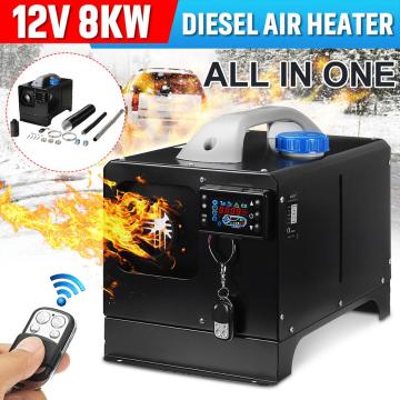 All In One 8000W Mini Diesel Air Heater 8KW 12V One Hole Car Heater For Trucks Motor-Homes LCD /Button Remote New Arrival 2019