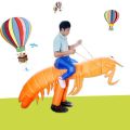 Shrimp Mascot Adult Inflatable Cosplay Costumes Ride on Animal Crayfish Novelty Toys Halloween Xmas Carnival Easter Party Dress