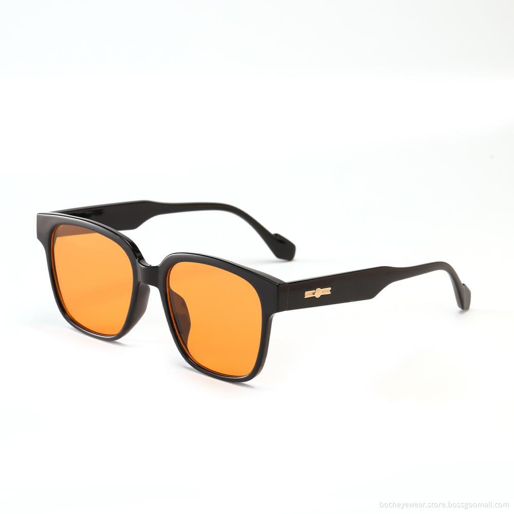 wholesale orange color sunglasses classic big frame unisex fashion sunglasses