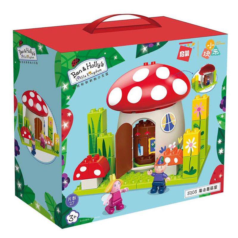 Ben and Holly Building Blocks Figure Toy Mushroom House Block For Children Gift
