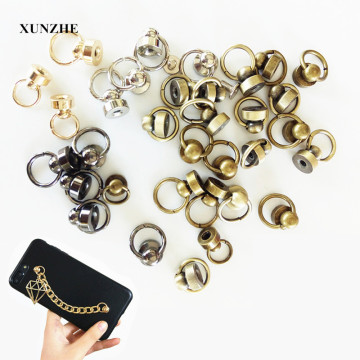 XUNZHE 10PCS/lot Handbag strap shoe strap metal Rivet Strap Soft Phone Case for rivets pour le cuir DIY handmade Art accessories