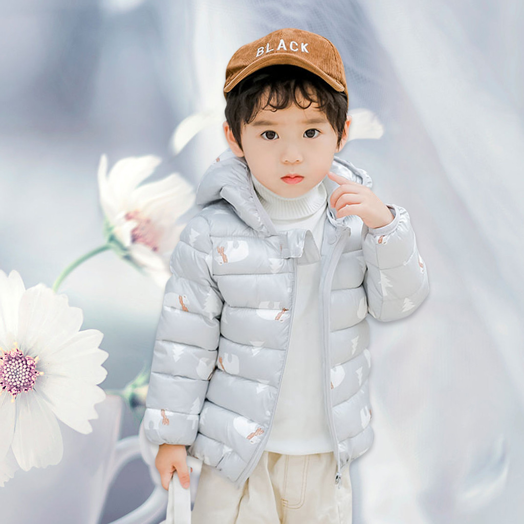 Overalls for children Toddler Kids Boys Girls Winter Cartoon Zipper Hooded Thick Coat Outwear Jacket зимний комбинезон дети