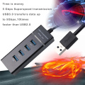 kebidu New High Speed 5Gbps 4 Ports USB HUB 3.0 Splitter Adapter 4 Port Hub for Laptop PC / Computer Peripherals Accessorie