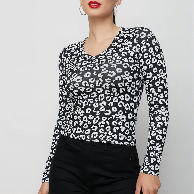 Yarn Dye Jacquard Long Sleeve T-Shirts