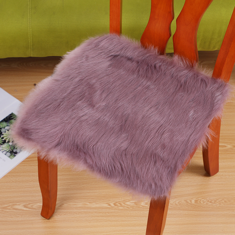 Faux Sheepskin Chair Cover for bedroom MultiColors Warm Hairy Wool Carpet Seat Pad Long Skin Fur Plain Fluffy Area Rugs Washable