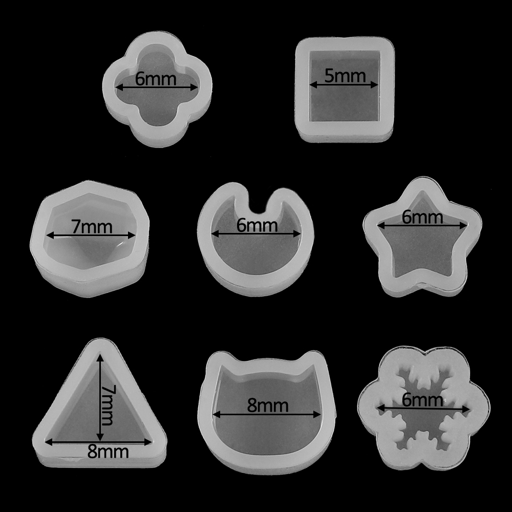 16pcs/set Earring Pendan Silicone Molds UV Resin Epoxy Resin Casting Mould For DIY Jewelry Making Finding Tools Accessories