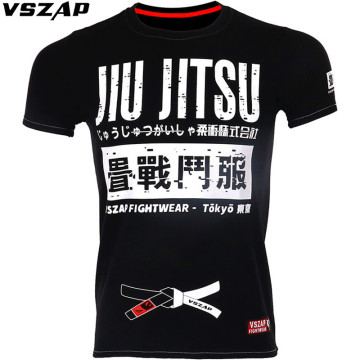 Jiu Jitsu VSZAP Fight Thai boxing fight Shogun short sleeve T shirt general MMA fitness martial arts warrior training man
