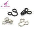 Lucia crafts 10set Silver/Black 13/16/23mm Metal Hook Buckle Collar Hook Clasp Hidden Button Clothing Accessories G1212