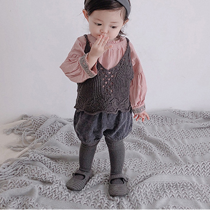 Autumn Winter Baby Girls Corduroy Thicken Warm Loose Elastic Pants Shorts Solid Color Mid Waist Wild