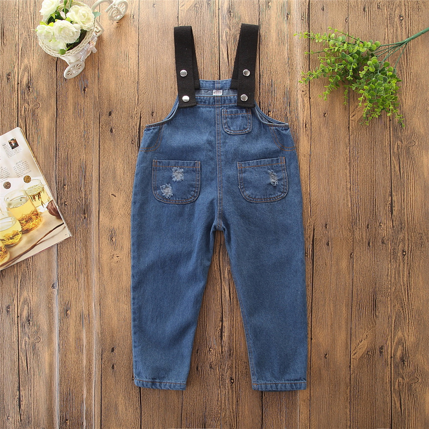 3-7Years/New Spring Children Clothes Fashion Casual Overalls Baby Girls Boys Jeans For Kids Clothing Denim Pants Trousers BC1686