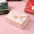 Simple Creative Gift Box Packaging Envelope Shape Wedding Gift Candy Box Favors Birthday Party Christmas Jelwery Decoration