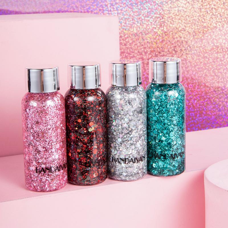 HANDAIYAN Liquid Glitter Eyeshadow Face Body Glitter Gel Shimmer Sparkles Cosmetics Crystal Gel Makeup maquiagem TSLM1