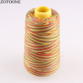 Machine Industrial Sewing Thread Spool Rainbow Polyester sewing thread Multicolor Sewing Suppiles 3000Y/Spool 40S/2SE0017C4