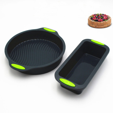 2pcs/Set Silicone Bread Toast Cake Mold Form Baking Pans Dishes for Bakeware Tray Decorating Cake Tool