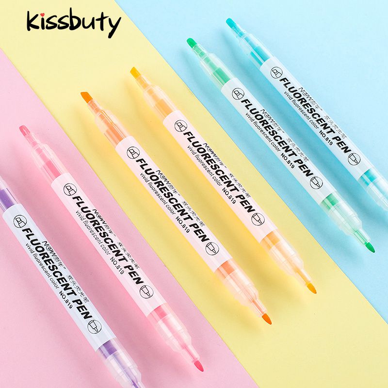 6PCS/Set Double head Highlighters Light/Deep Color Series 6 Colors Marker Mildliner Highlighters for School& Office Stationery