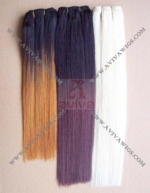 Human Hair Extensions with T Color