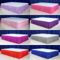 Free shipping Ice silk banquet table skirt wedding backdrop for tablecloth table cover wedding stage table skirting decoration