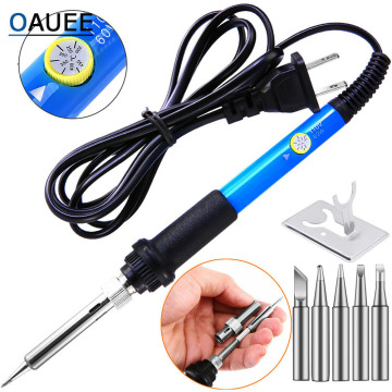 Oauee 60W Electric Soldering Irons Temperature Adjustable Electric Iron Mini Handle Heat Pencil Soldering Iron