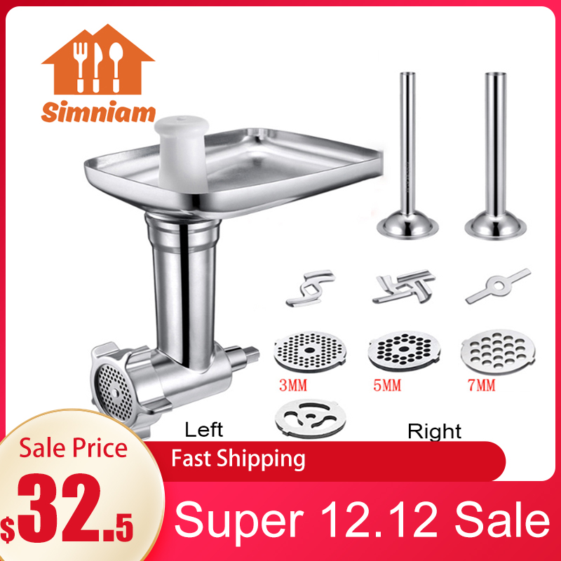 Steel Kitchen Meat Grinders Attachment For Kitchen Aid Stand Mixer Sausage Stuffer Kitchen Appliances chopper Parts