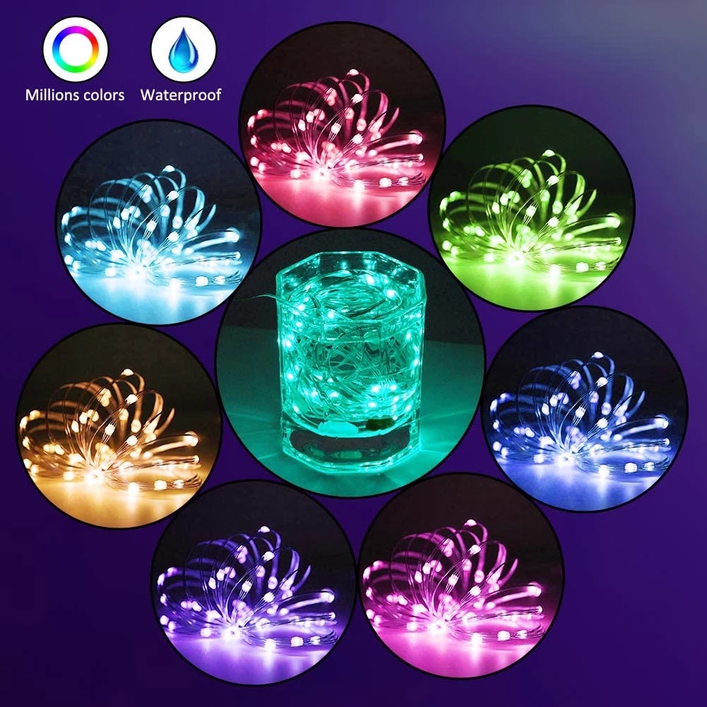 USB LED String Light Bluetooth App Control String Lights Lamp Waterproof Outdoor Fairy Lights for Christmas Tree Decoration