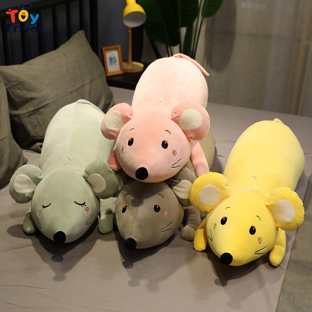 Kawaii Mouse Rat Pillow Cushion Plush Toys Triver Stuffed Animals Doll Kids Children Girls Girlfriend Gift Home Room Sofa Decor