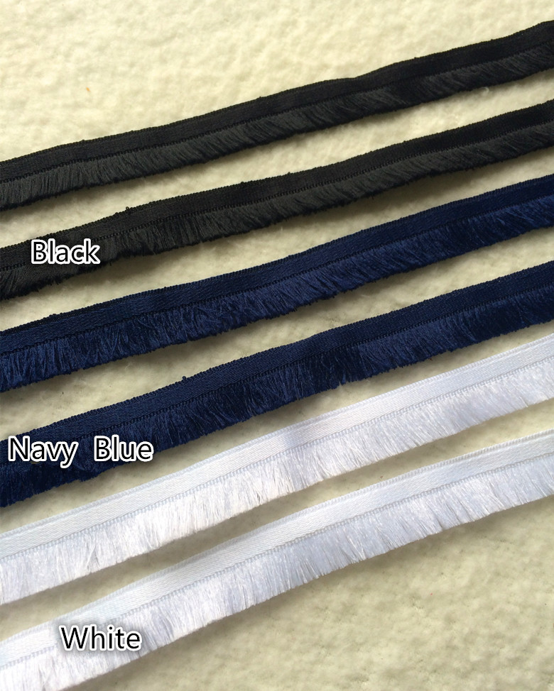 10yard/lot Navy Blue, Black , White Polyester Tassel Fringe Trim Lace Ribbon DIY accessory Sew Dress Garment Accessories Curtain
